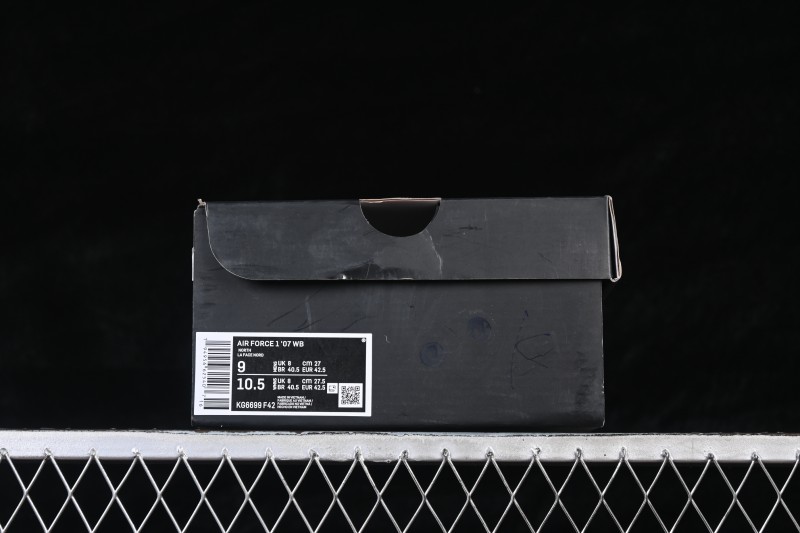 Nike Air Force 1 '07 Low Classic Basketball Sneakers with Black-White-Red Color Blocking and Perforated Leather Upper - KG6699-F42