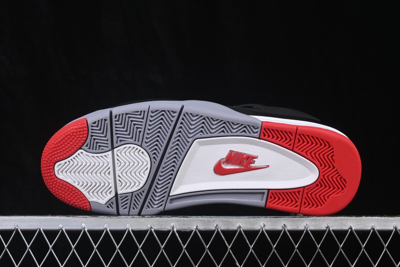 Nike Air Jordan 4 Retro "Bred" Running Shoes with Original Last and Premium Materials - IX8180-001