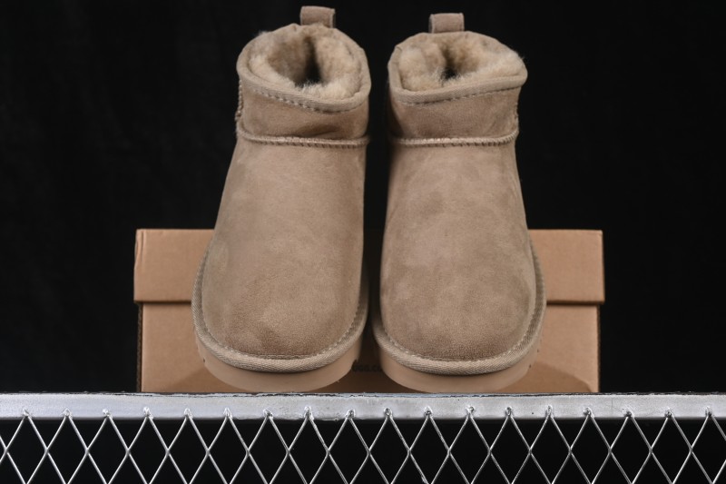 UGG Classic Ultra Mini Boots with Sheepskin Wool Lining and Water-Resistant Finish - 1116109
