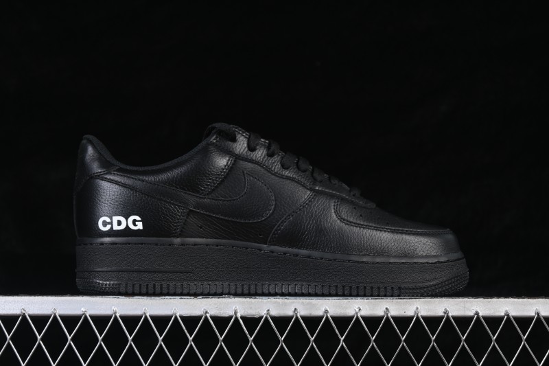 Nike CDG x Air Force 1 '07 Low Collaborative Sneakers with Full-Grain Leather Upper - IB9949-001