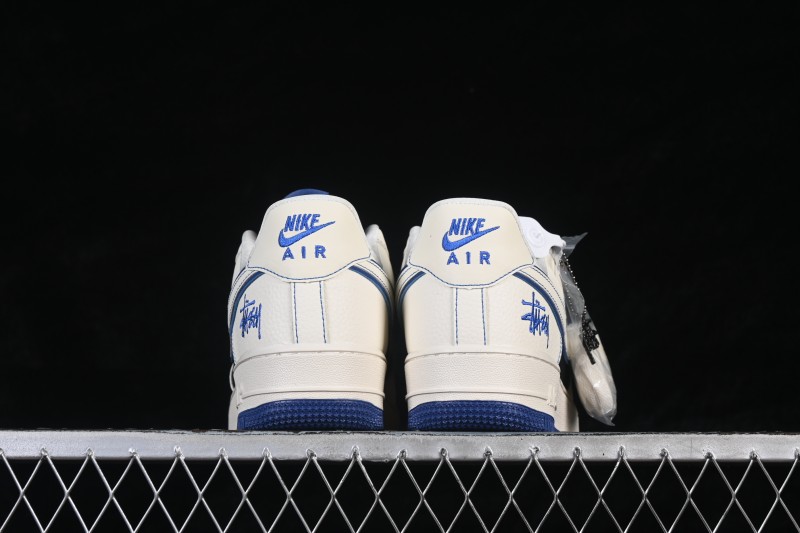 Nike Air Force 1 '07 Low Basketball Shoes with White-Black-Royal Blue Colorway - DN1688-811