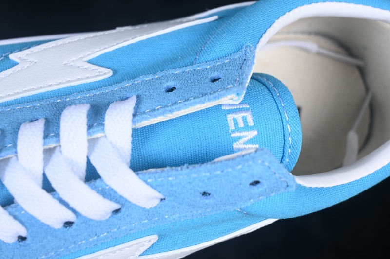 Revenge x Storm Old Skool Lightning Denim Low-Top Skateboarding Shoes in Lake Blue