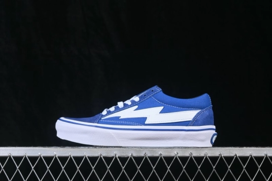 Revenge x Storm Old Skool Lightning Collaboration Low-Top Skate Shoes Blue White