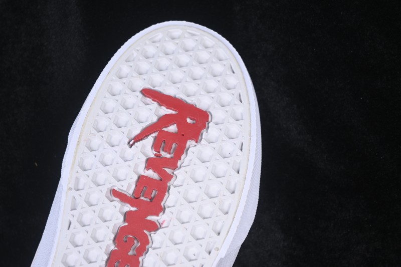 Revenge x Storm Old Skool Lightning Low-Top Skate Shoes Red Flame