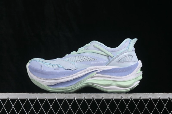 Balenciaga Jet Embossed Round-Toe Chunky Low-Top Dad Sneakers - WMRTN4957
