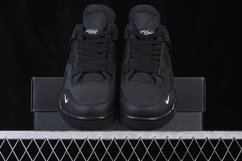 Nike Air Jordan 4 Retro x Nigel Sylvester Collaboration Black Shoes - HF4340-001