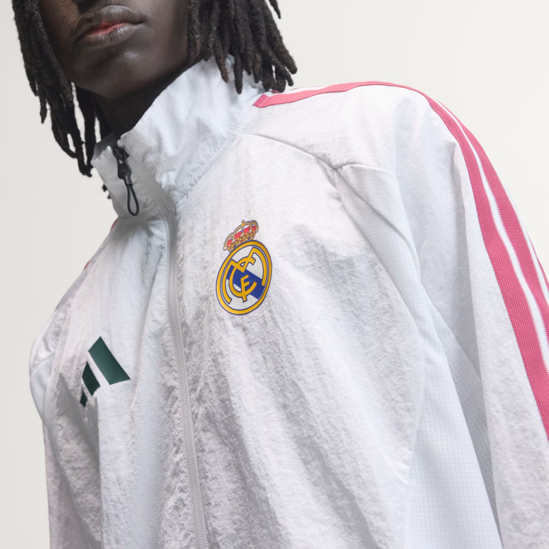 26/27 Real Madrid CF  White Full Zipper  Windbreaker Jacket