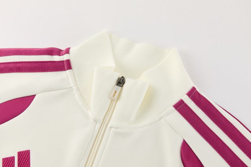 26/27 Real Madrid CF  White Full Zipper Jacket Tracksuit + Long Pants