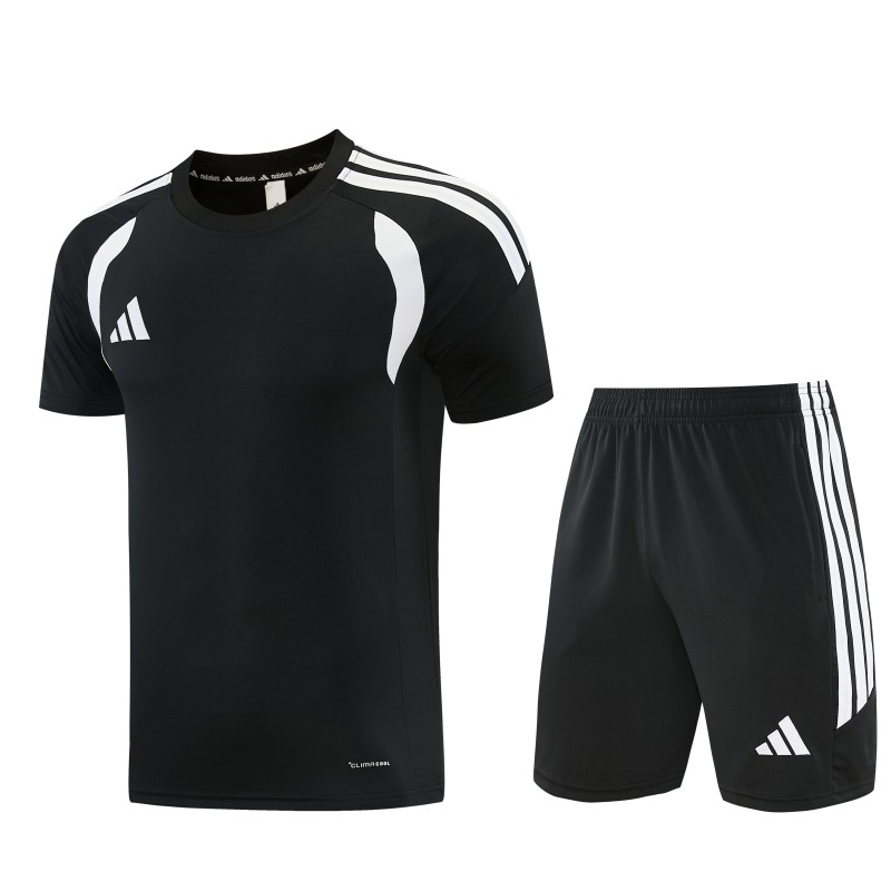 26/27 Adidas 14 Black Short Sleeve+Soccer Shorts