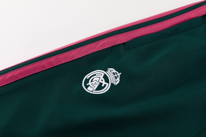 26/27 Real Madrid 02 Dark Green Full Zipper Jacket + Long Pants