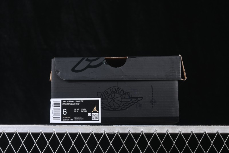 Nike Air Jordan 1 Low AJ1 Embroidered White Grey Low-Top Retro Cultural Basketball Shoes - IX3959-100