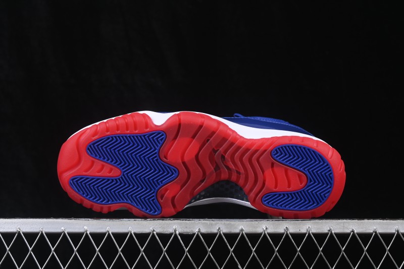 Air Jordan 11 Retro High-Top Basketball Shoes in Blue and Orange - CT8012-114