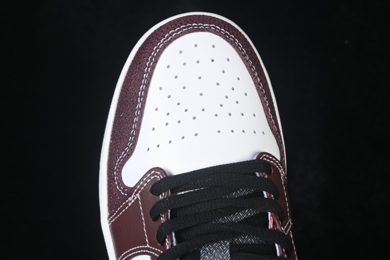 Air Jordan 1 Low OG Wine Red White Grey Low-Top Retro Cultural Basketball Shoes - IZ5846-101