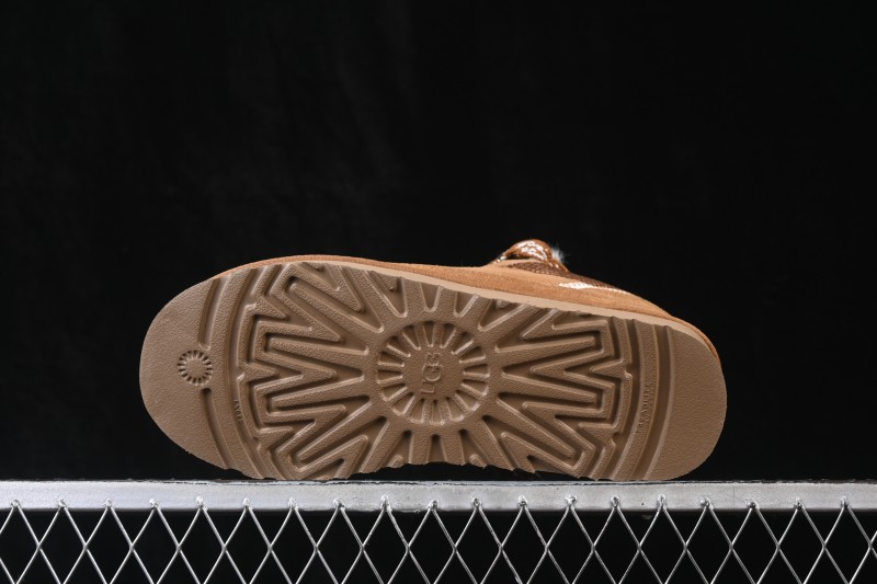 UGG Classic Ultra Mini Mel Two-Tone Lace-Up Low-Top Casual Shoes - 1144032 CHE