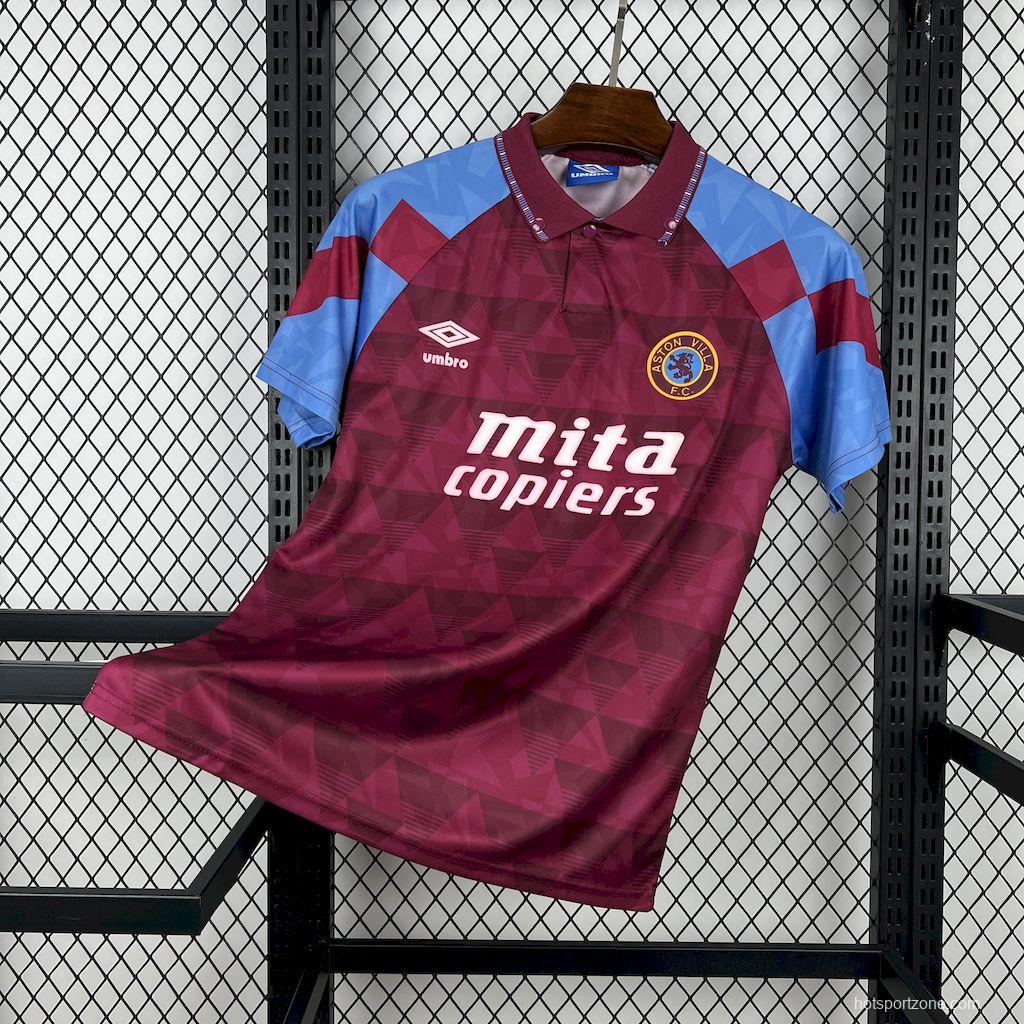 1990/92 Retro Aston Villa Home Jersey
