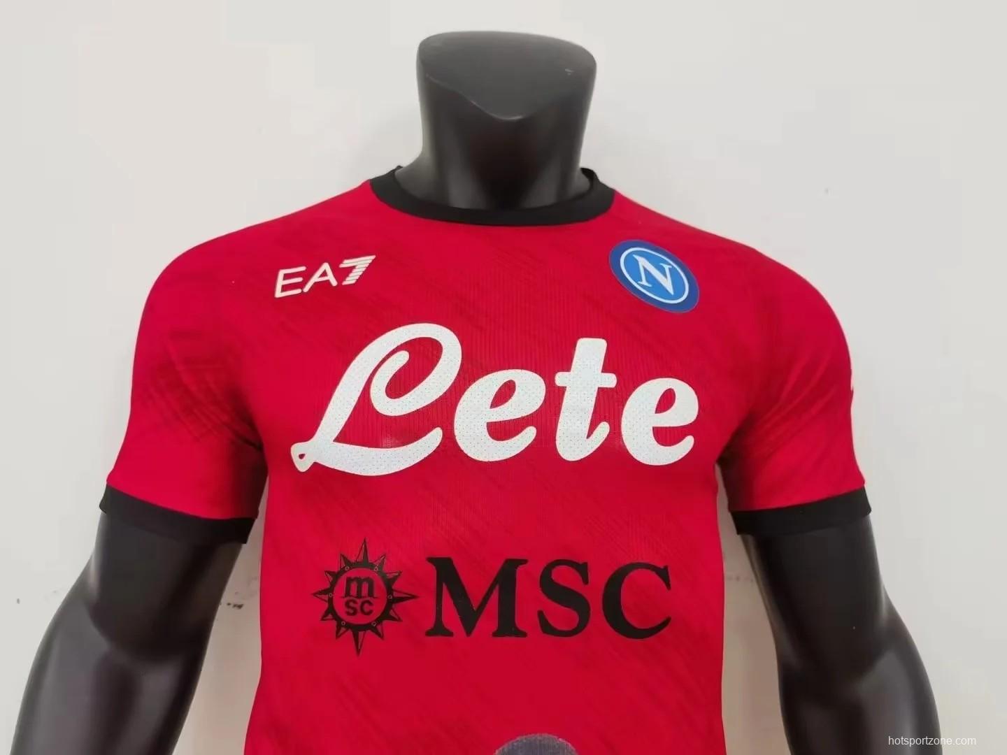 22/23 SSC Napoli Face Game Red Jersey