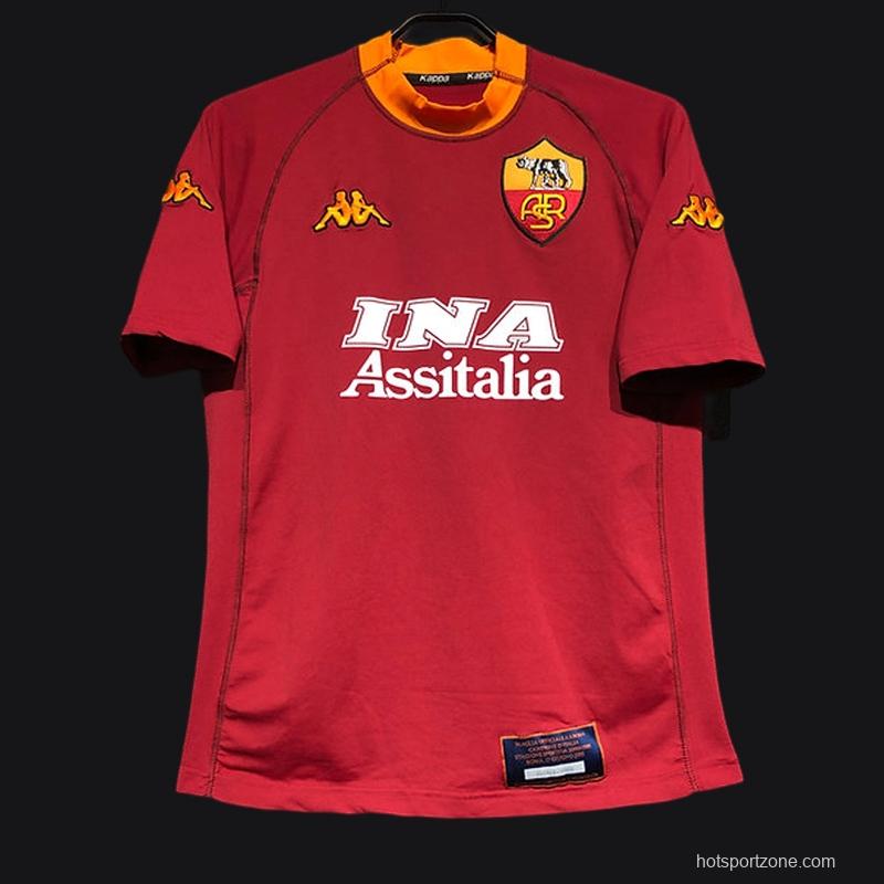 Retro 00/01 AS Roma Home Jersey