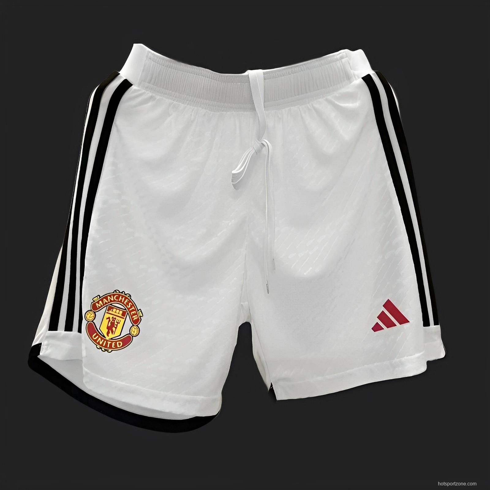 23/24 Manchester United Away White Shorts