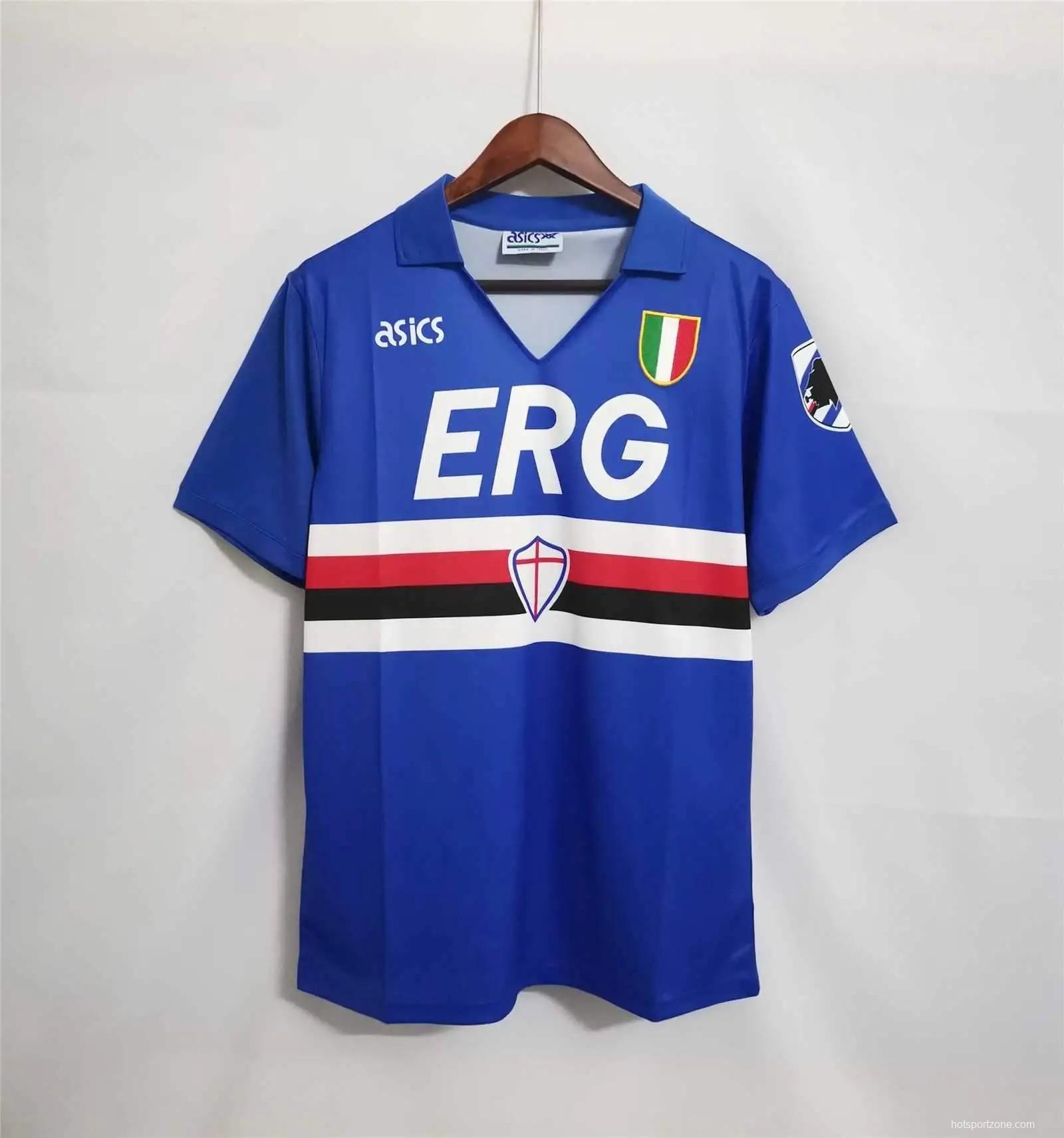 Retro 91/92 Sampdoria Home Jersey