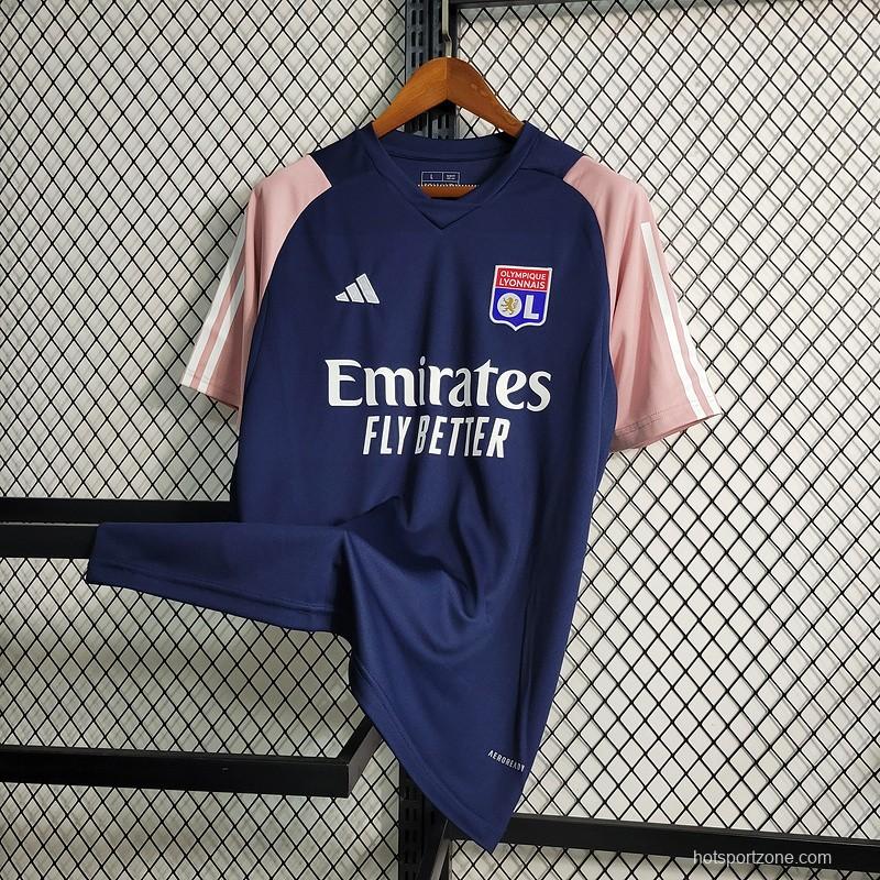 23/24 Olympique Lyonnais Navy Pre-Match Jersey