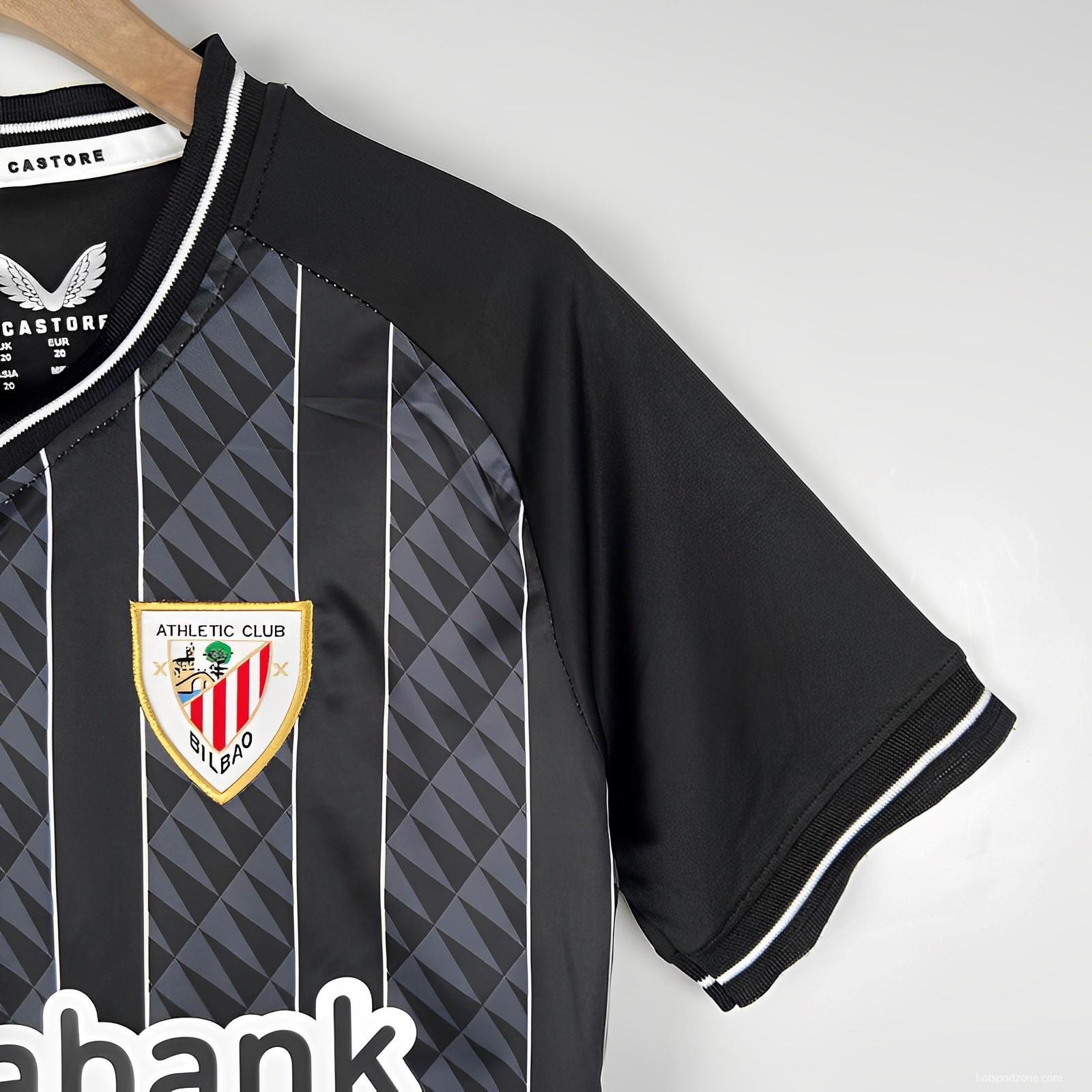 23/24 Kids Athletic Bilbao Away Black Jersey