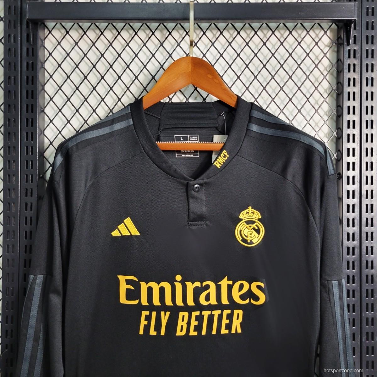 23/24 Real Madrid Black Third Long Sleeve Jersey
