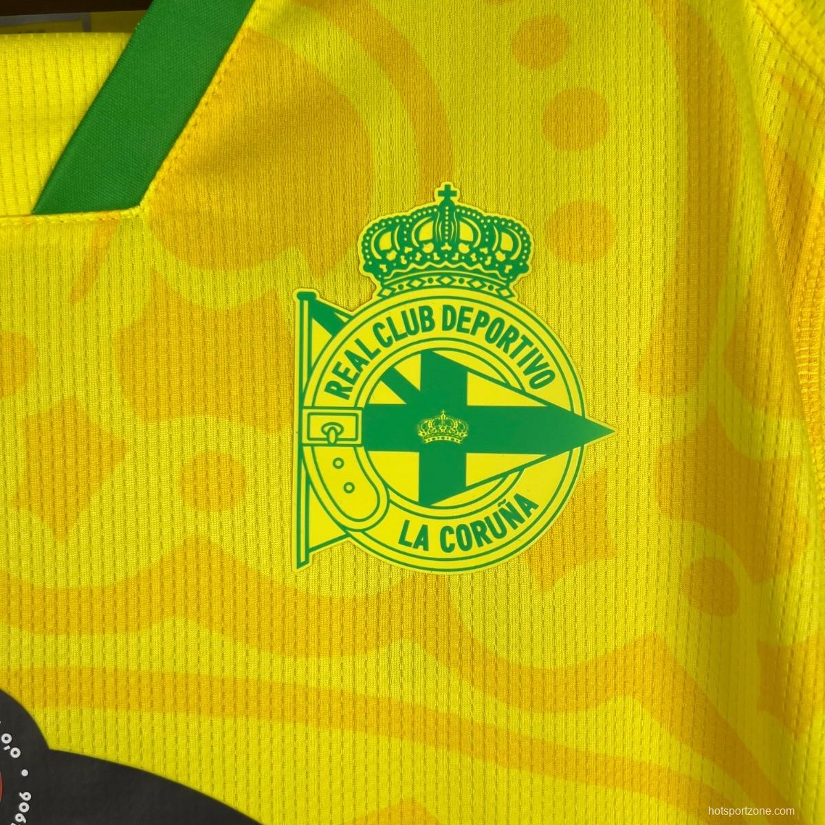 23/24 Deportivo La Coruna Away Yellow Jersey