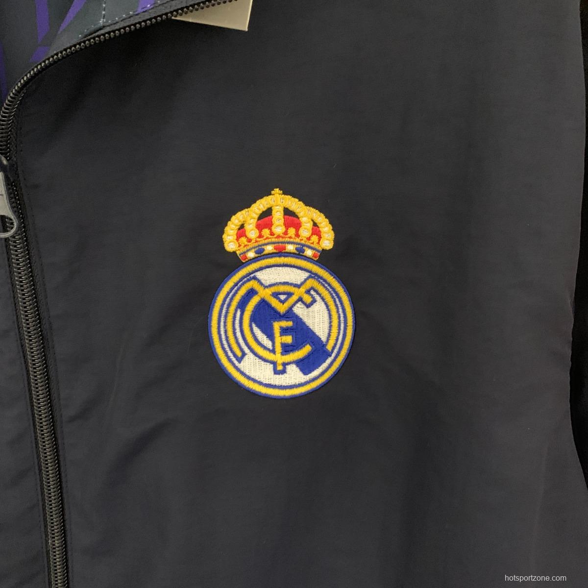 23/24 Real Madrid Navy Reversible Full Zipper Jacket