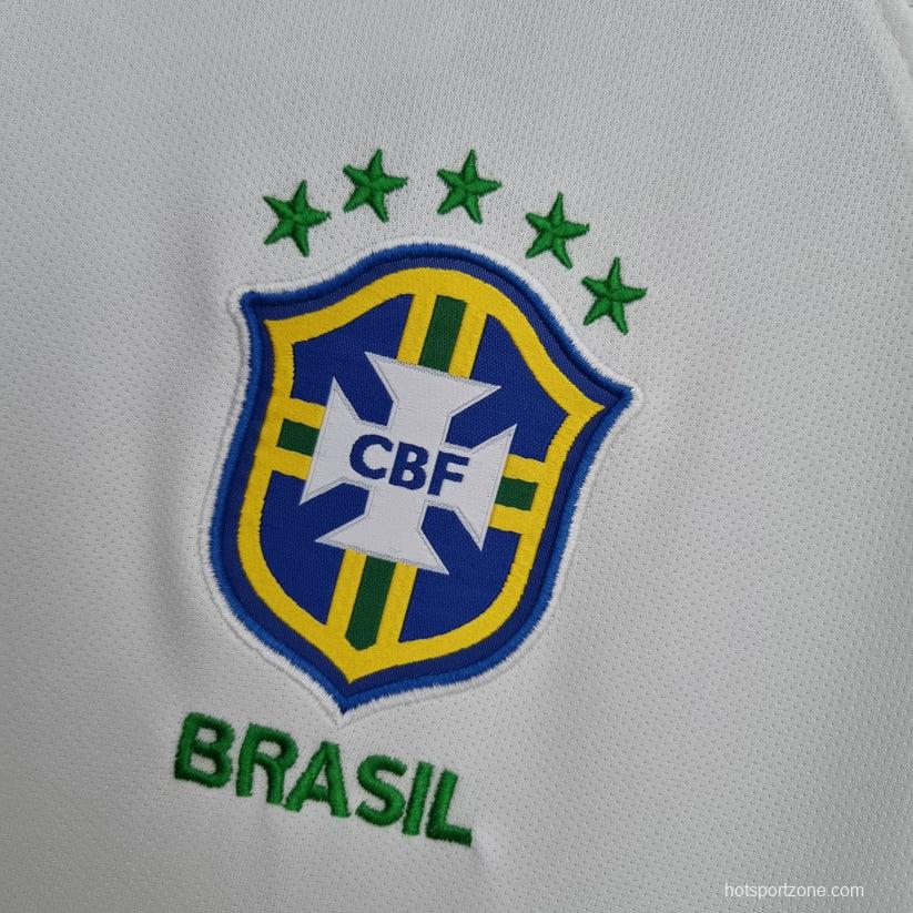 Retro 2019 Brazil Away White Jersey