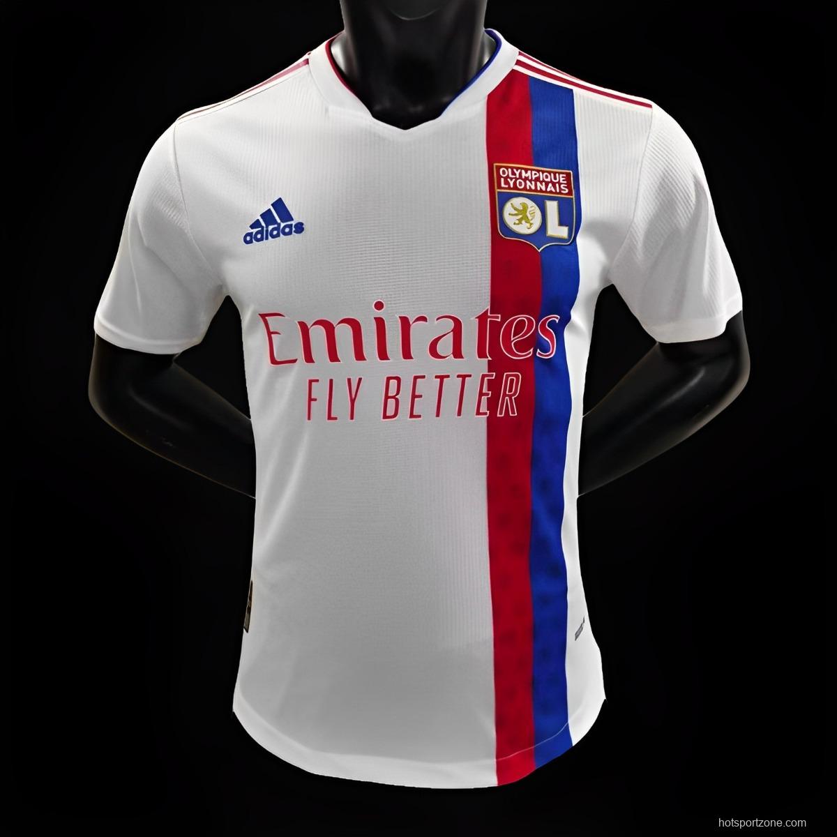 Player Version 21/22 Olympique Lyonnais Lyon Home Jersey