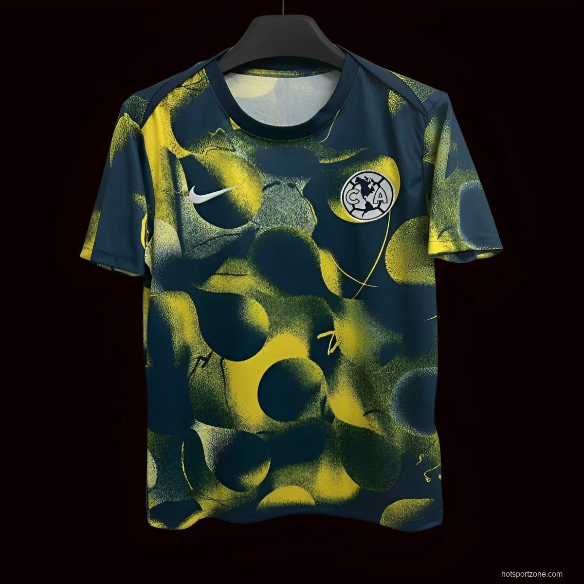 24/25 Club America Yellow Green Pre-match Jersey