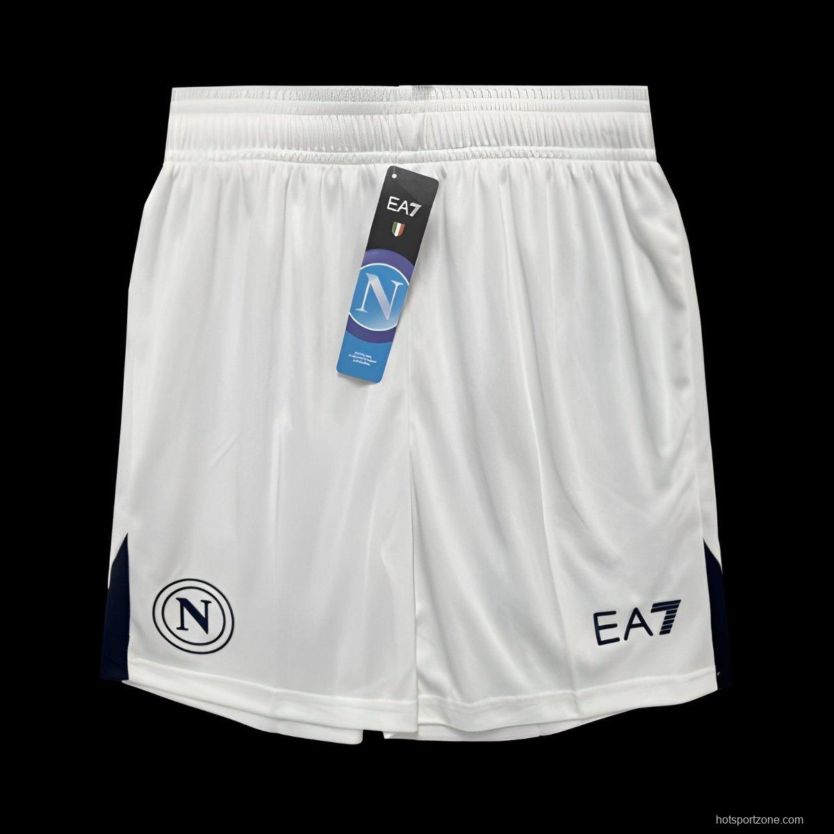 24/25 Napoli Away White Shorts