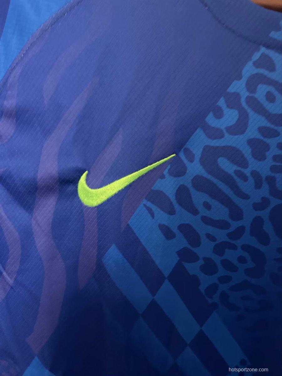 2025 Brazil Away Blue Jersey