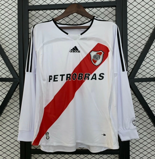 06/07 Retro Long Sleeve River Plate Home Jersey