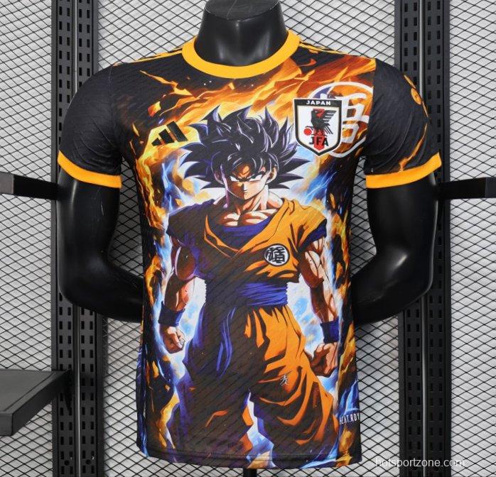 Player Version 2025 Japan Black with Anime Super Saiyan Design Jersey