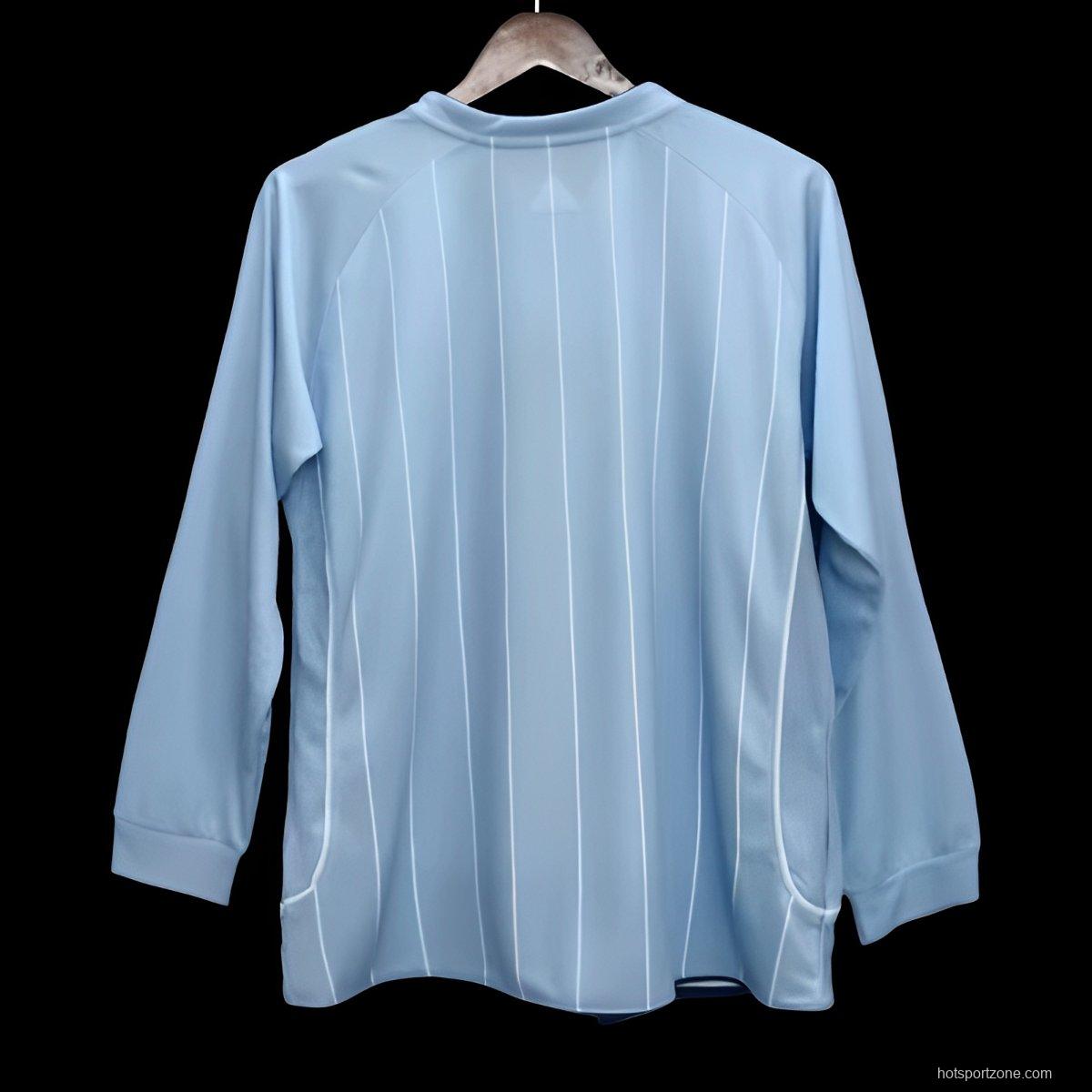 Retro 07/08 Manchester City Home Long Sleeve Soccer Jersey