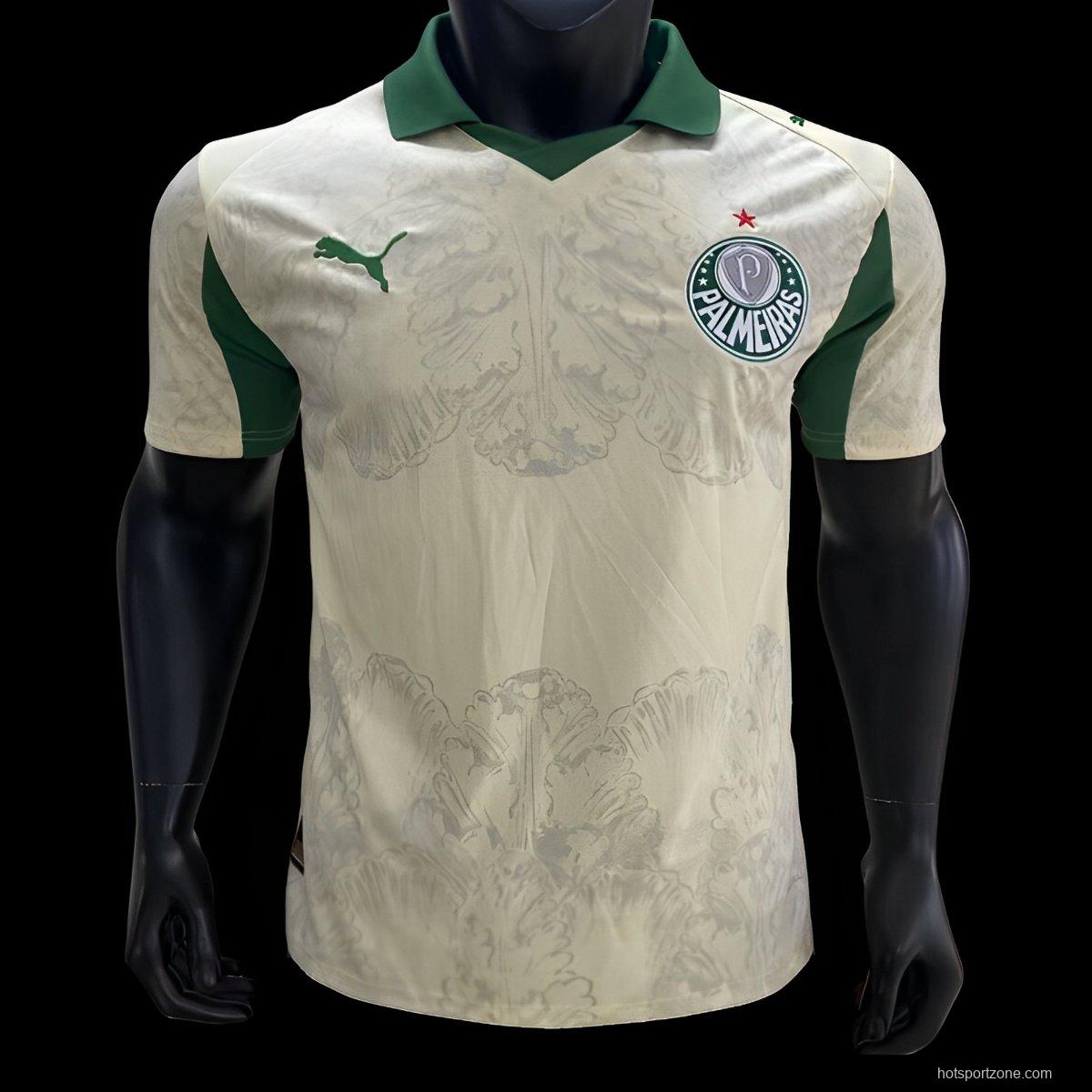 25/26 Palmeiras Off-White with Green Accents Jersey