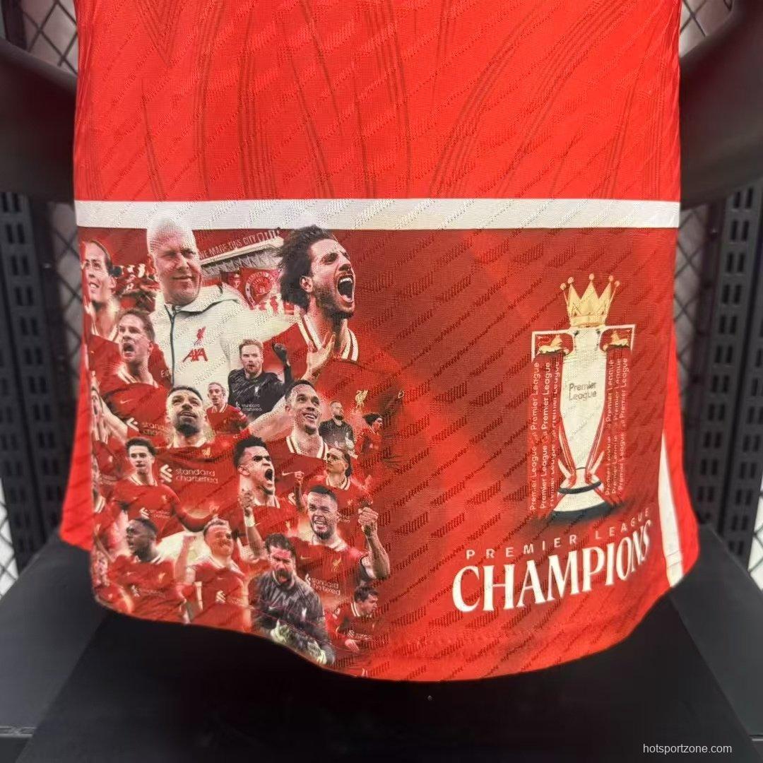 Player Version 25/26 Liverpool 20 Times Champion Jersey