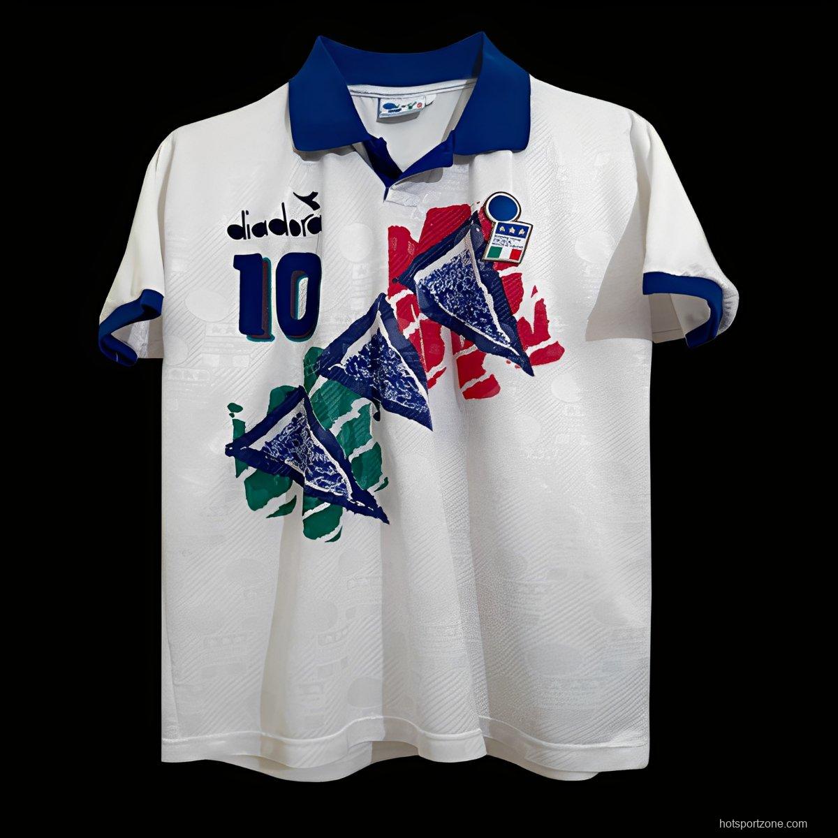 Retro 1994 Italy Diadora Player Special Training  Roberto Baggio Jersey