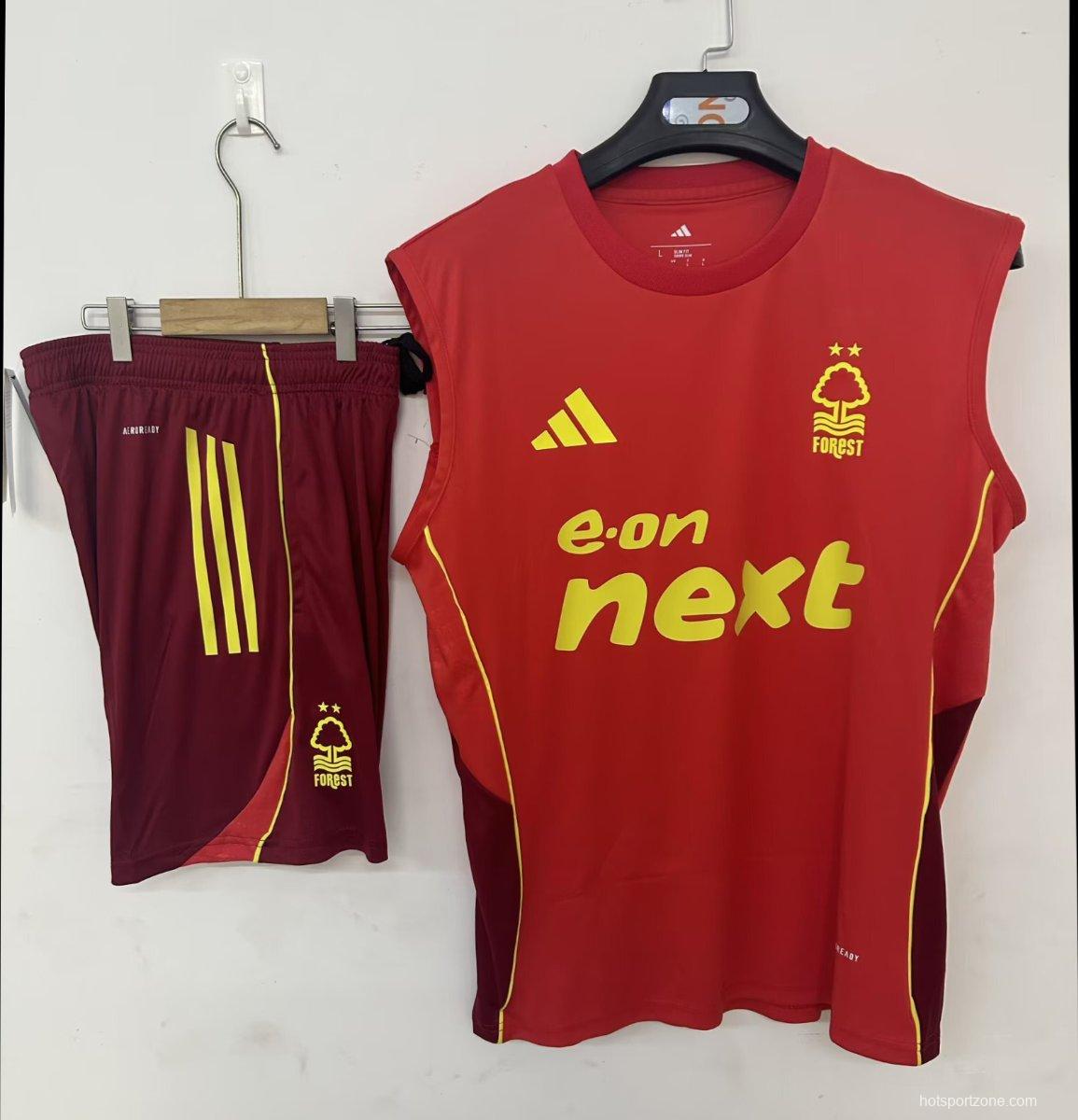 25/26 Nottingham Forest Vest Jersey Red+ Shorts