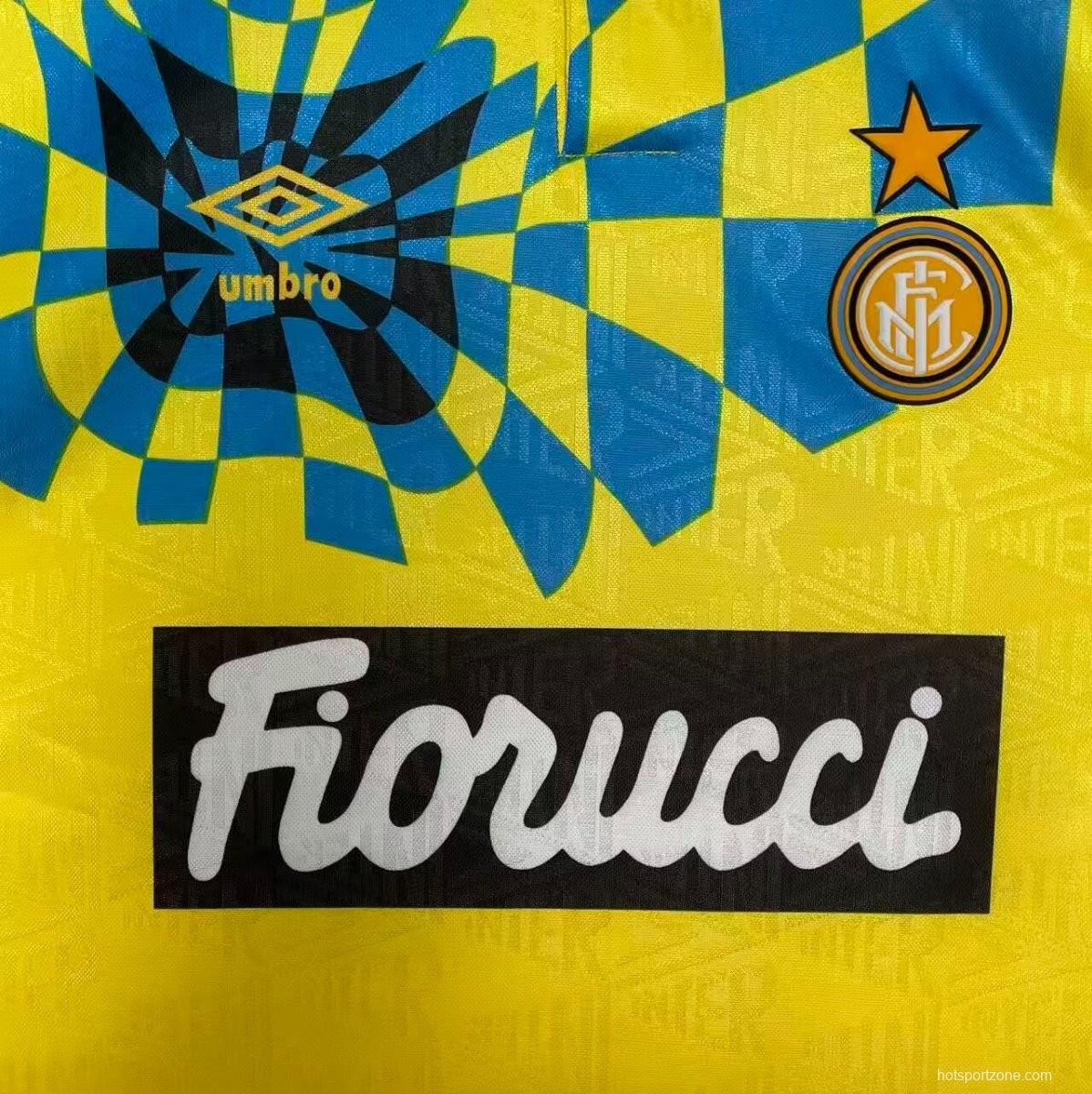 Retro 92/94 Inter Milan Yellow Third Jersey