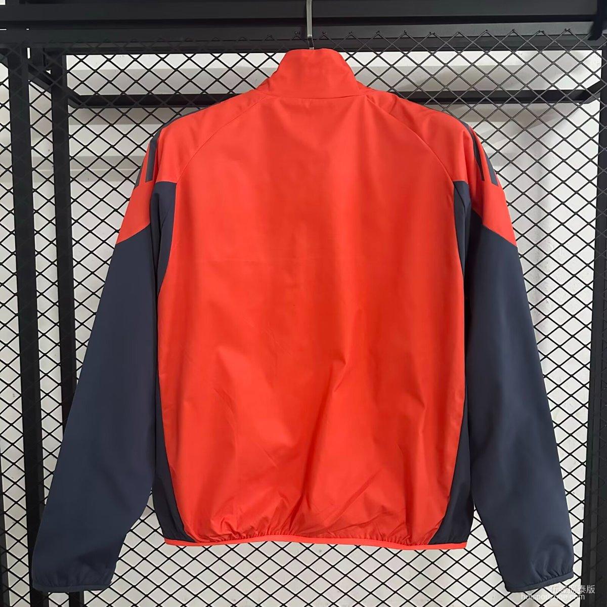 25/26 Bayern Munich Orange Full Zipper Windbreaker