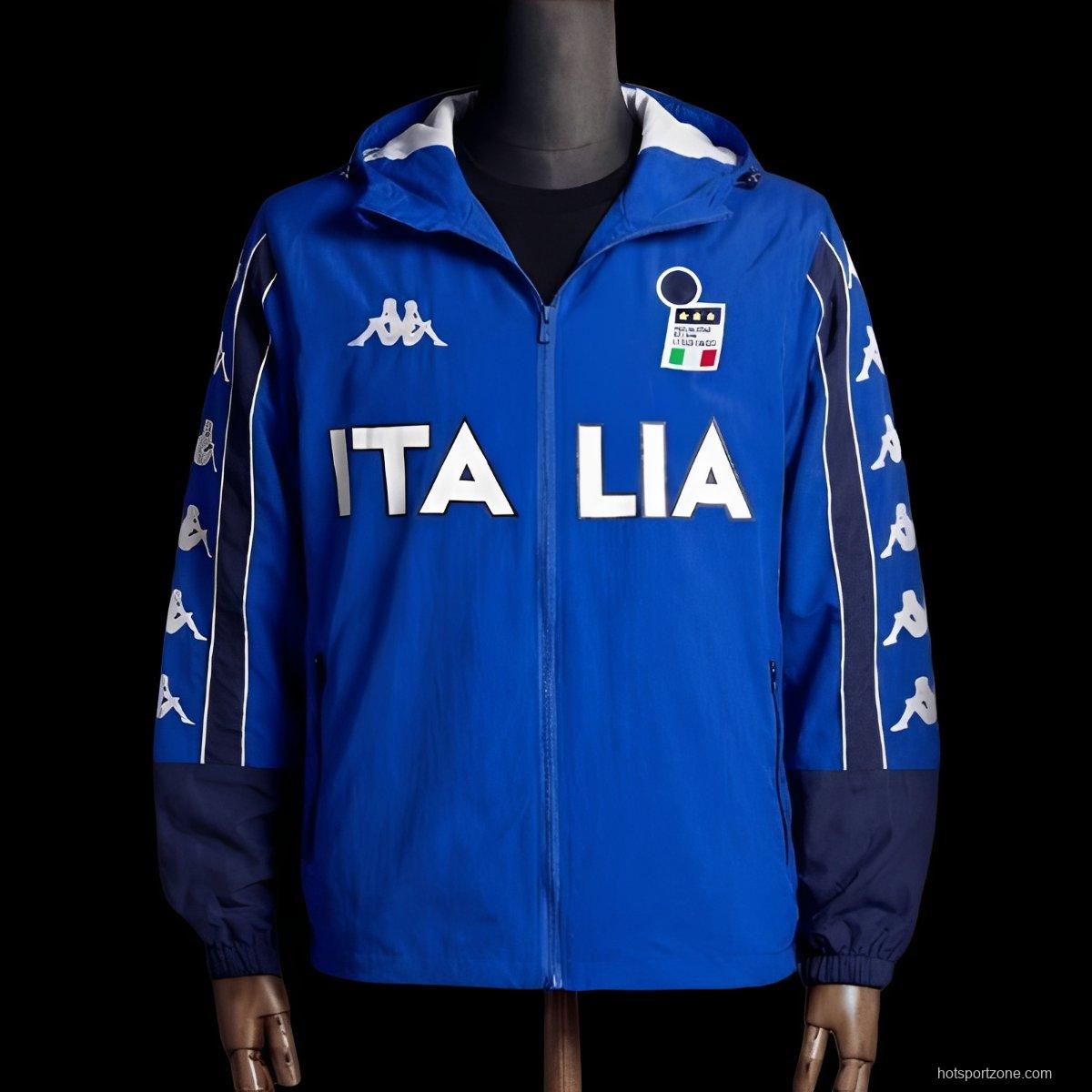 1998 Vintage Style Italy Blue Jacket Windbreaker