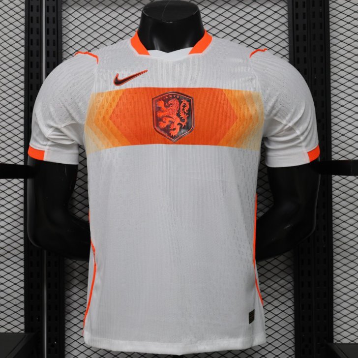 Player Version 2026 Netherlands  White with Orange  Away Jersey