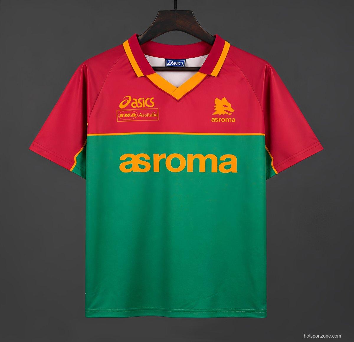 Retro 95/96 Roma Pre-Match Red/Green Jersey