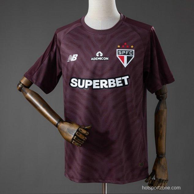 26/27 Sao Paulo Goalkeeper Jersey - Deep Burgundy