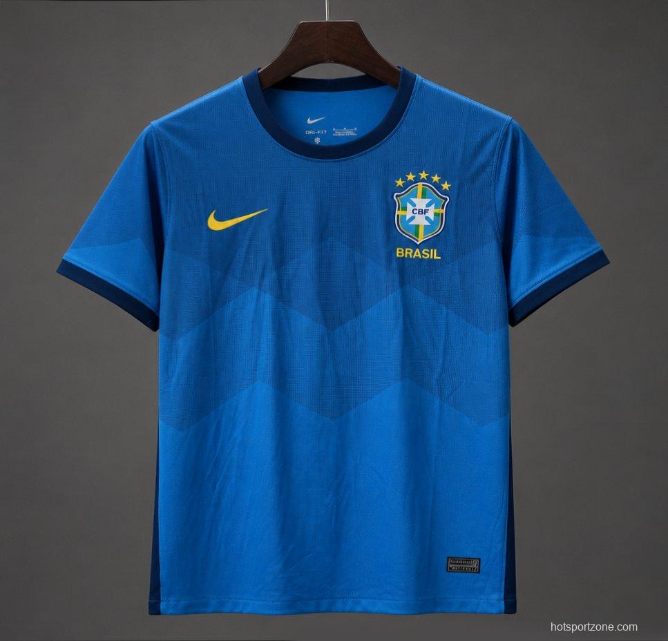 Retro 2021 Brazil Away Blue Jersey