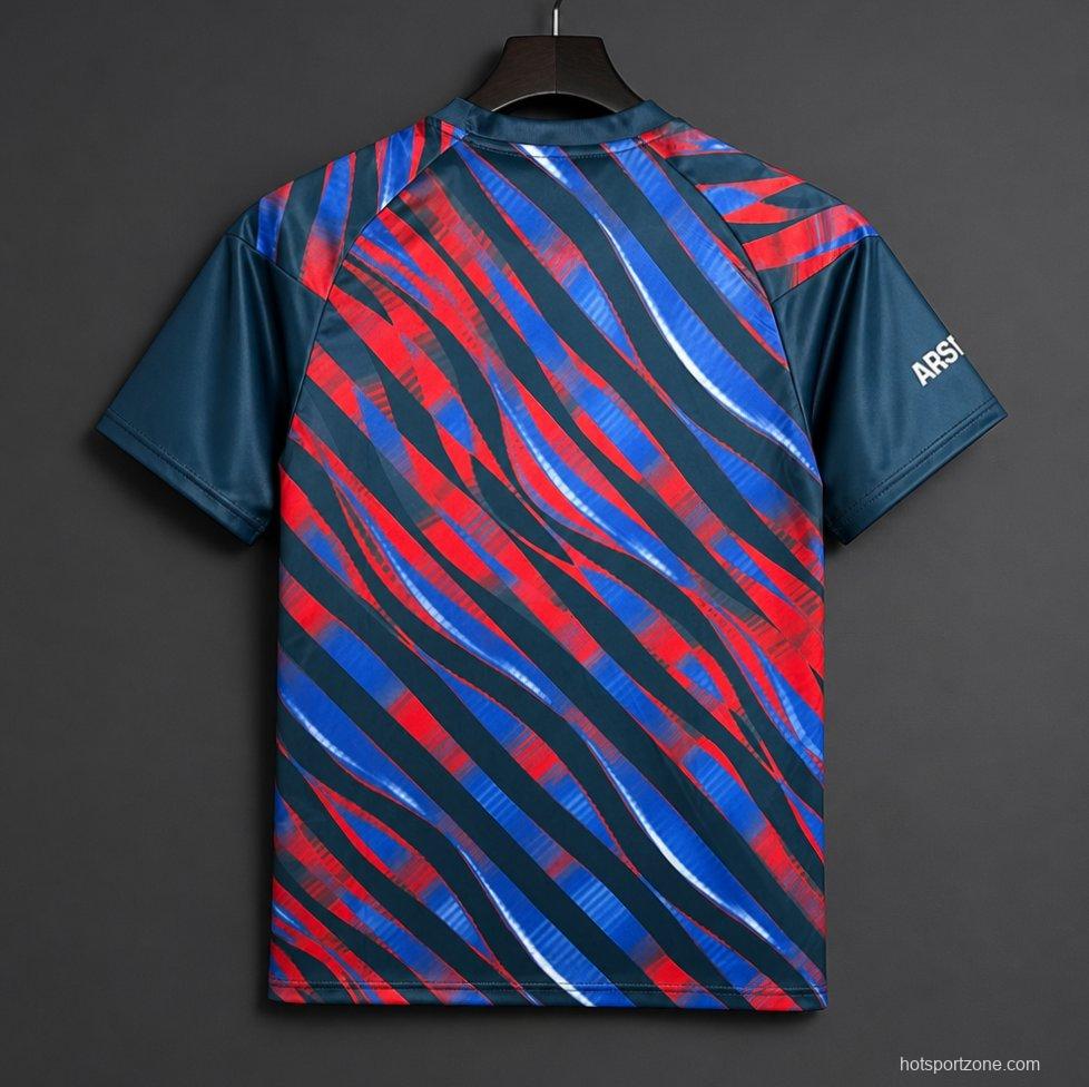 26/27 Arsenal Navy Blue Brushstroke Pattern Pre-match Jersey