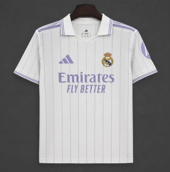 26/27 Real Madrid Vintage Style White POLO Jersey