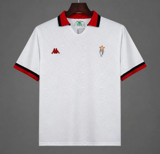 Retro 88/89 AC Miilan Away White Jersey